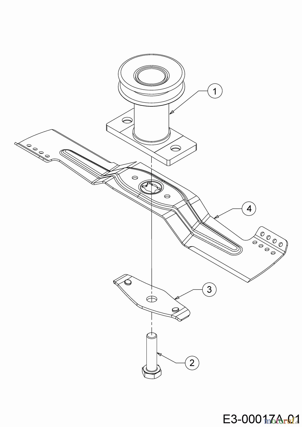 Cub Cadet Motormäher mit Antrieb XM1 DR46 12A-YAKC603 (2020) Messer, Messeraufnahme