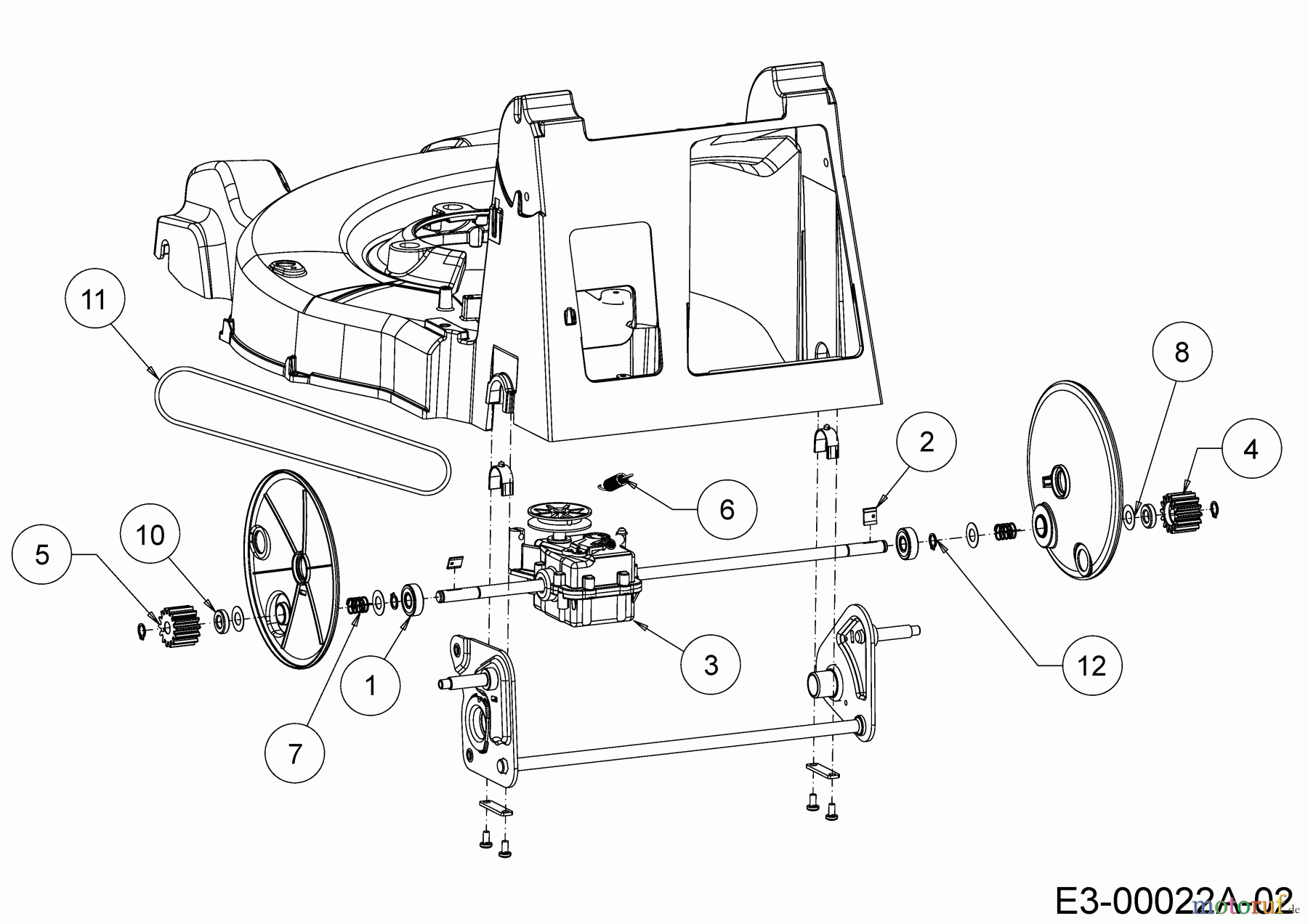  Cub Cadet Motormäher mit Antrieb XM1 ER53 12B-ZAJ4603 (2019) Getriebe, Keilriemen