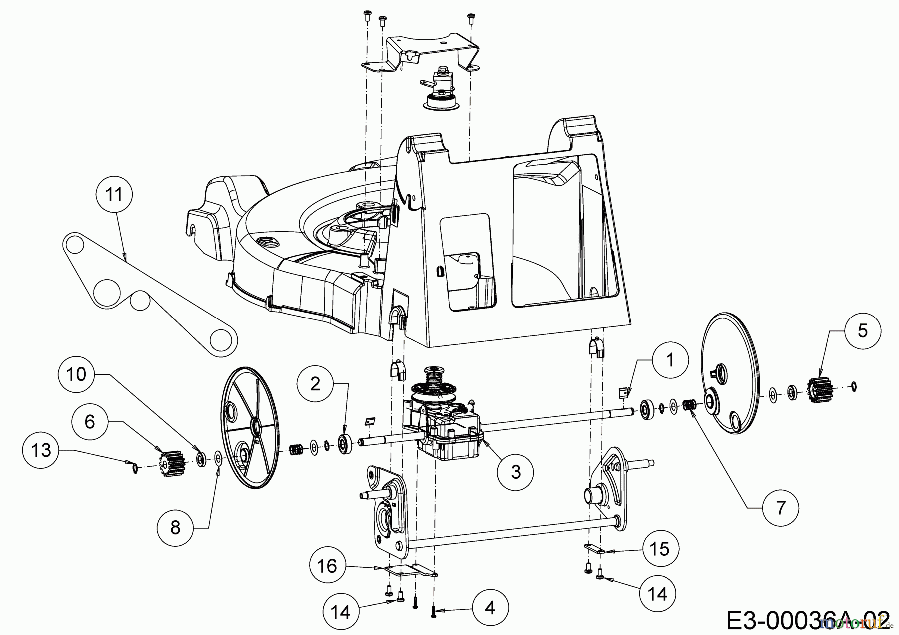  Cub Cadet Motormäher mit Antrieb XM2 ER53E 12BRZA9A603 (2019) Getriebe, Keilriemen