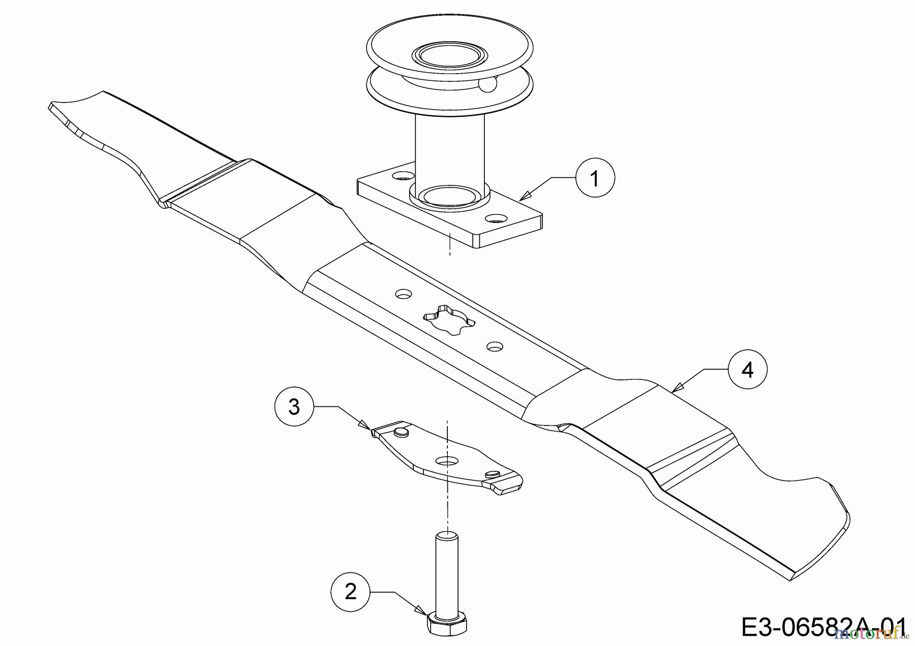  Cub Cadet Motormäher mit Antrieb LM1 DF53 12A-A02P603  (2020) Messer, Messeraufnahme