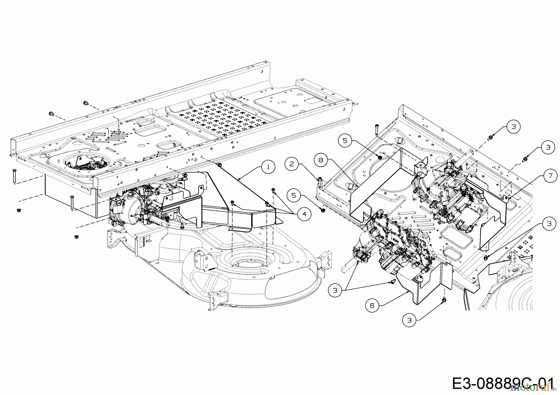  Cub Cadet Zero Turn XZ2 117I 17BWCBYT603  (2020) Abdeckungen Mähwerk T (46