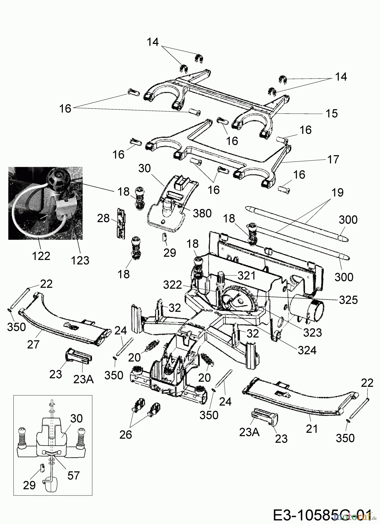 Cub Cadet Mähroboter XR3 5000 22CSGAGD603 (2020) Frontplatine, Höhenverstellung, Schwimmer