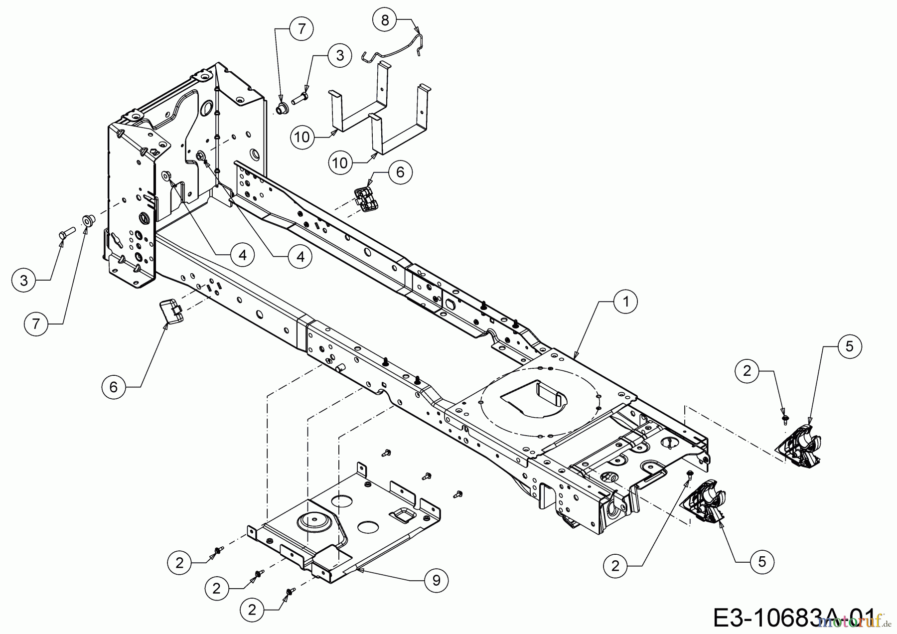  Cub Cadet Gartentraktoren XT3 QS137 14CIA5CA603  (2019) Rahmen