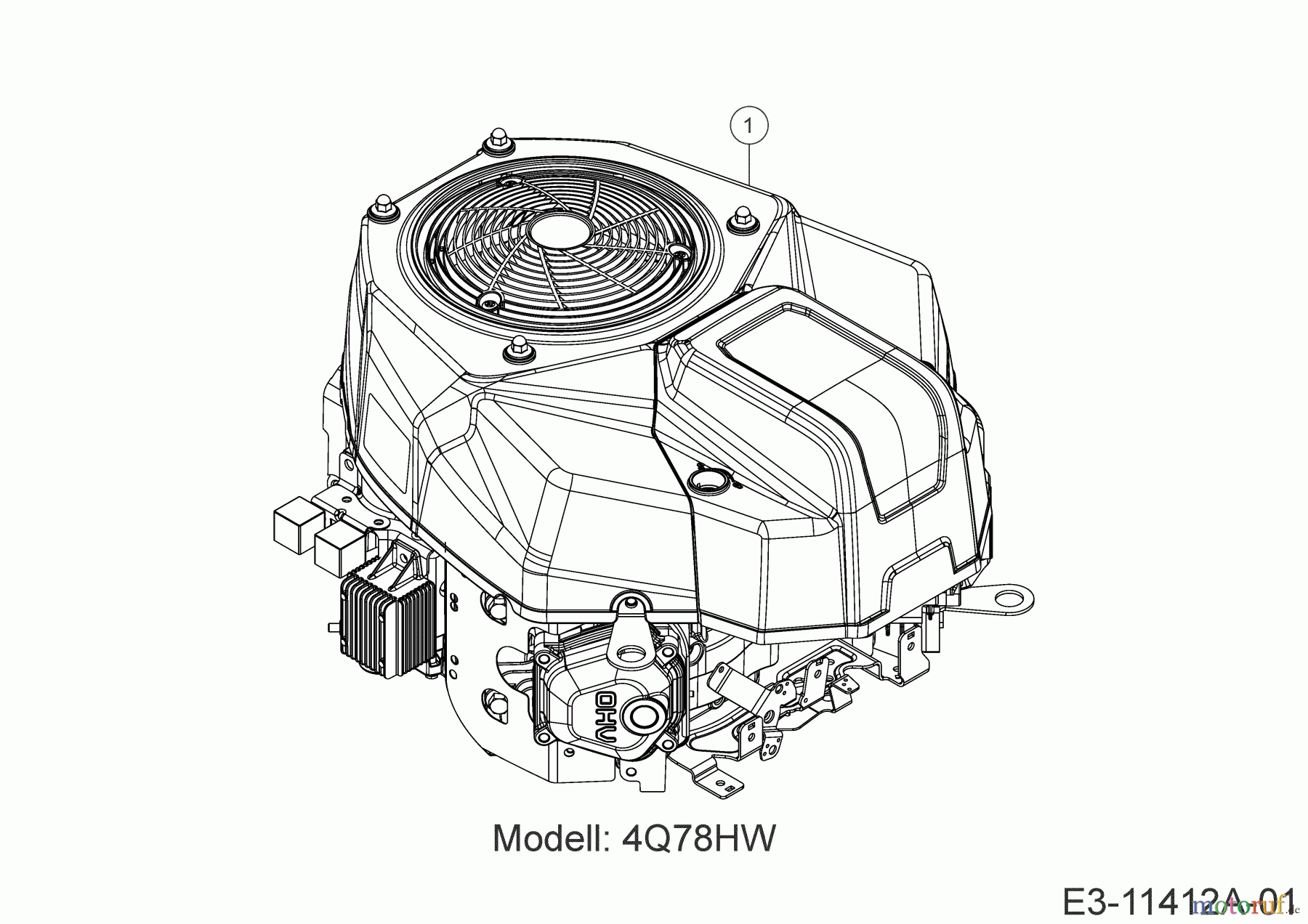  Cub Cadet Rasentraktoren LT3 PR105 13AJ71DN603  (2020) Motor