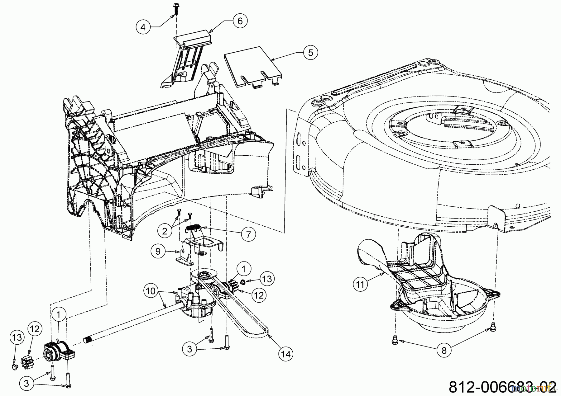  Cub Cadet Motormäher mit Antrieb LM3 DR53ES 12ECPVS7603 (2023) Getriebe, Keilriemen