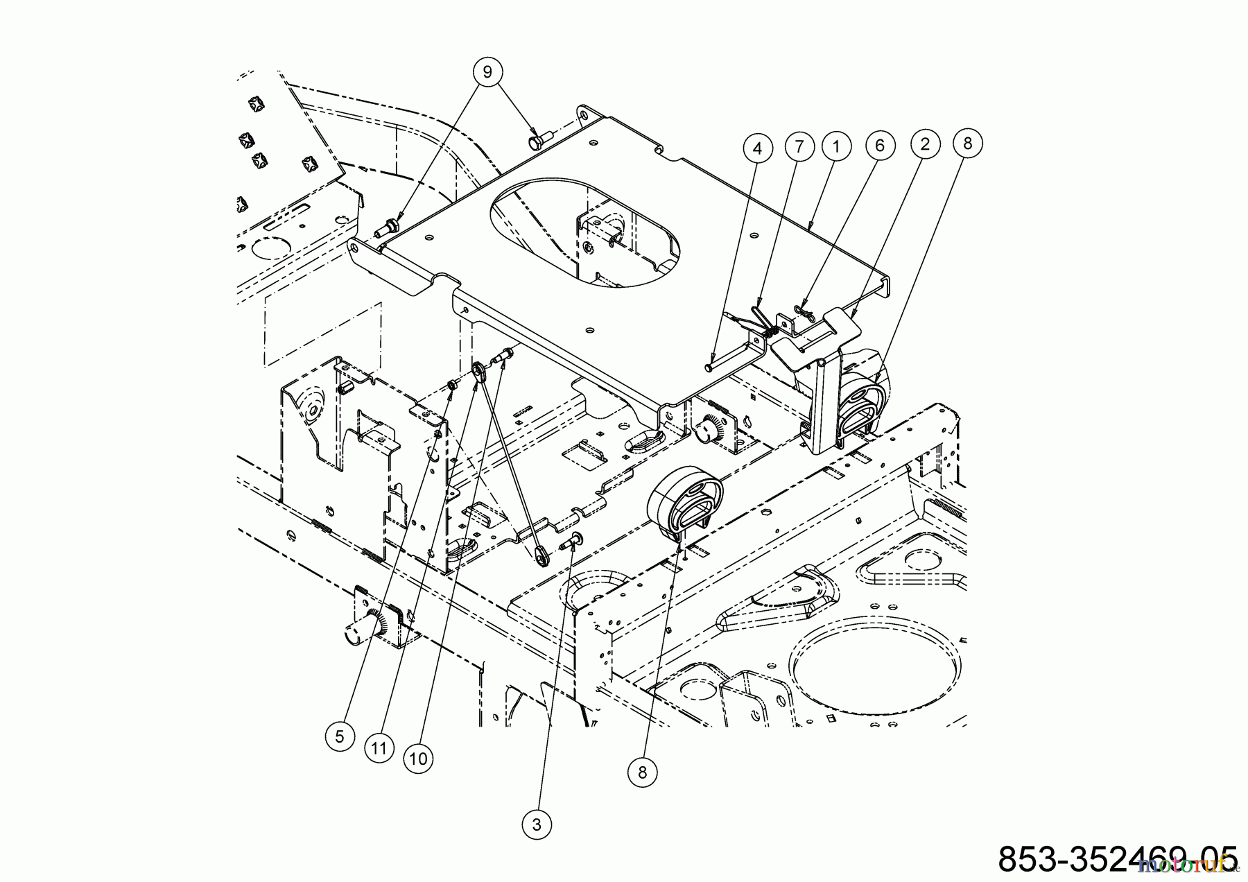  Cub Cadet Zero Turn XZ7 L122 ULTIMA 47AIAAA6603 (2022) Sitz, Sitzträger, Sitzverstellung