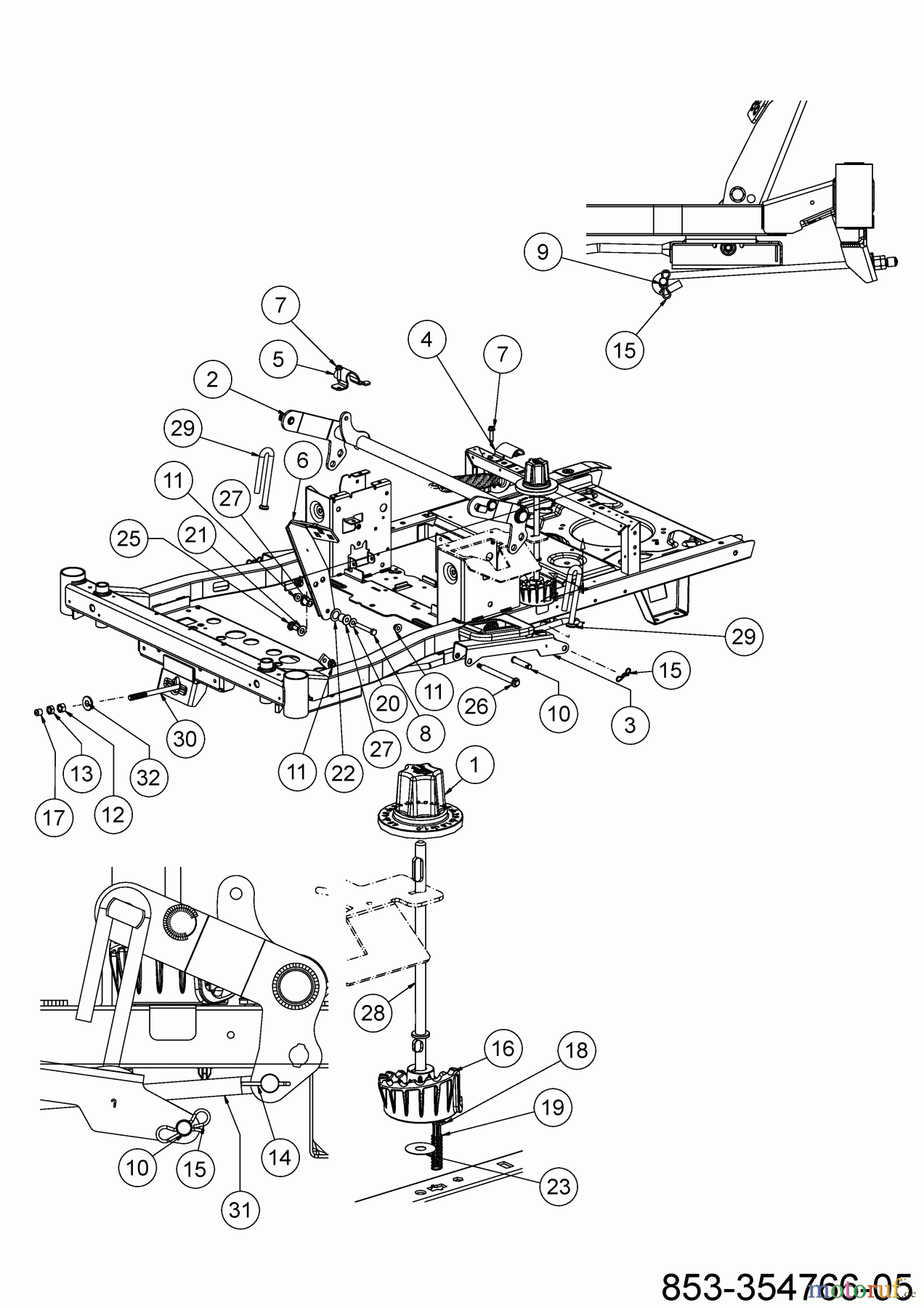 Cub Cadet Zero Turn XZ6 S117 17AIGBYN603 (2023) Mähwerksaushebung
