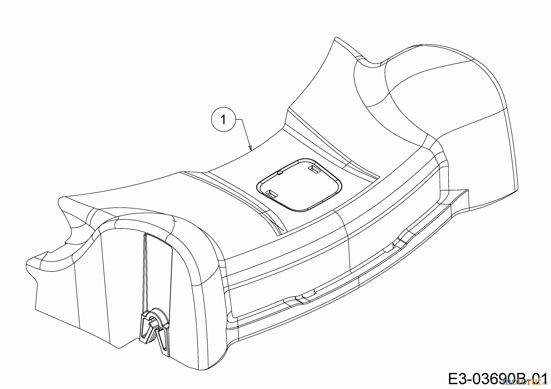  Cub Cadet Motormäher mit Antrieb LM2 DR53S 12DBPQKC603 (2021) Abdeckung Vorderachse