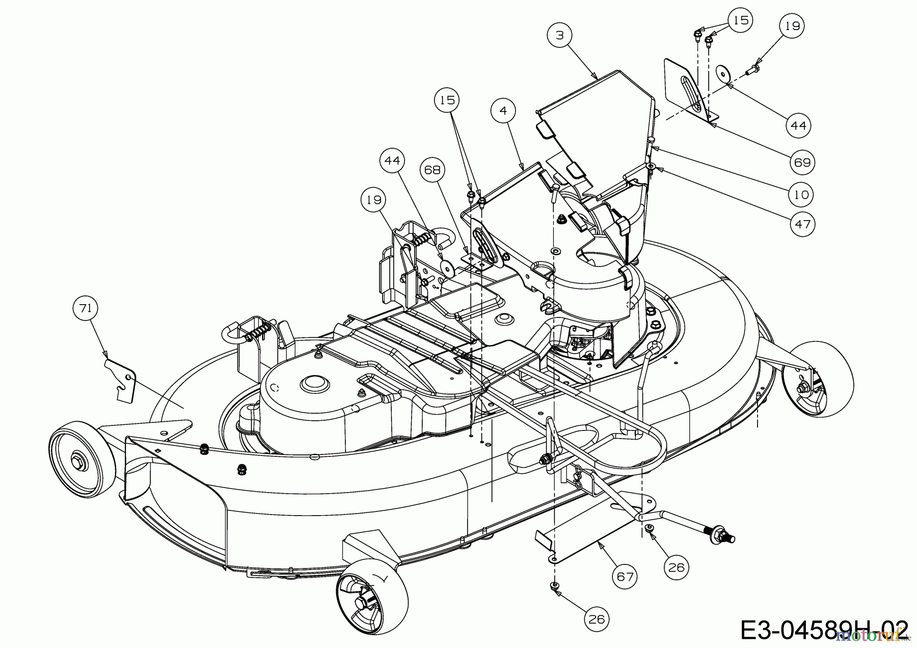  Wolf-Garten Rasentraktoren Expert 107.175 H 13HD93WG650  (2016) Abdeckungen links und rechts Mähwerk G (42