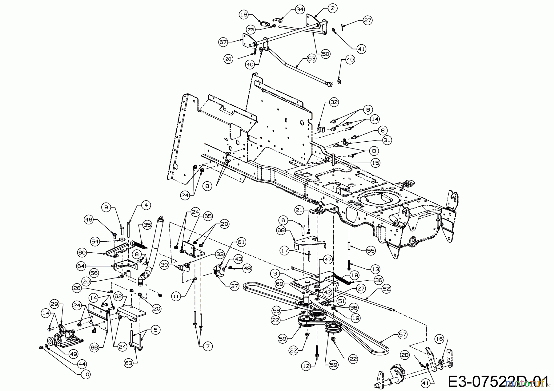  Wolf-Garten Rasentraktoren Expert 105.180 H 13IT91WN650  (2016) Fahrantrieb