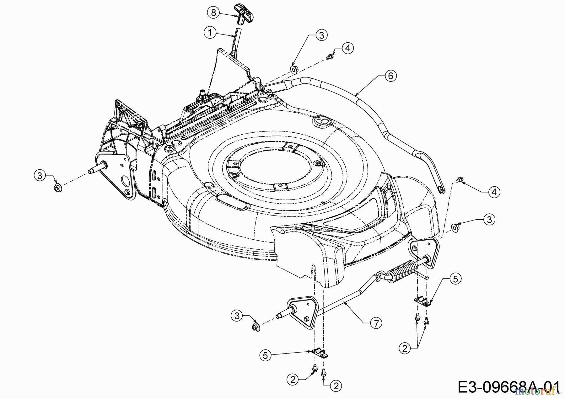  Wolf-Garten Motormäher mit Antrieb Expert 53 BA V IS 12BGQ56J650  (2016) Achsen, Höhenverstellung