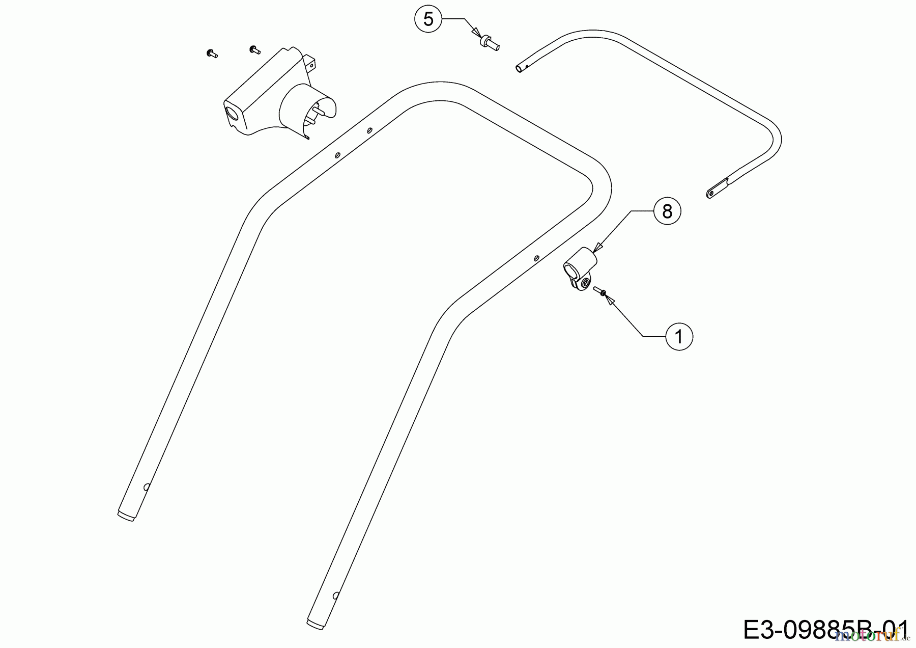  Wolf-Garten Elektromäher Expert 40 E 18DWH1K-C50  (2020) Befestigungsteile Schaltbügel