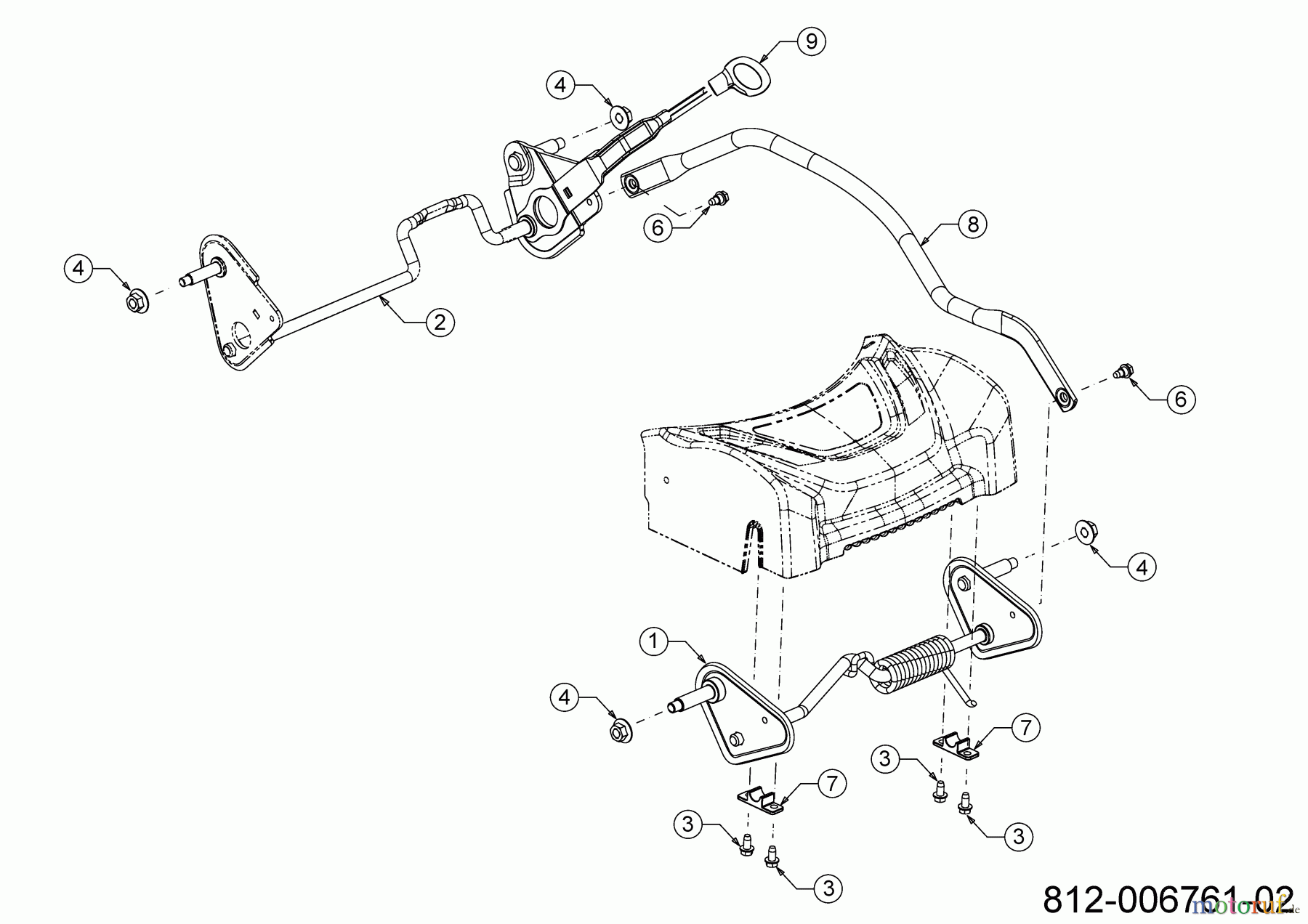  Wolf-Garten Motormäher mit Antrieb A 530 ASPHWIS 12AYPV8B650 (2022) Achsen, Höhenverstellung