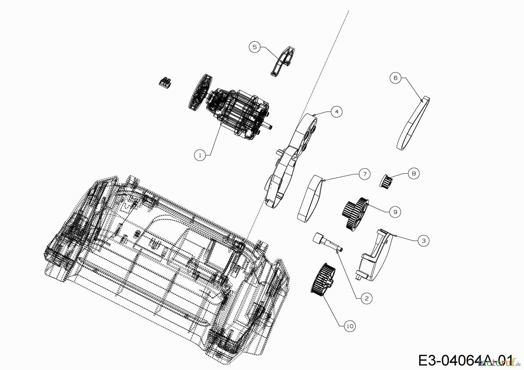  Wolf-Garten Elektrovertikutierer VS 302 E 16BFDEKA650  (2021) Antrieb