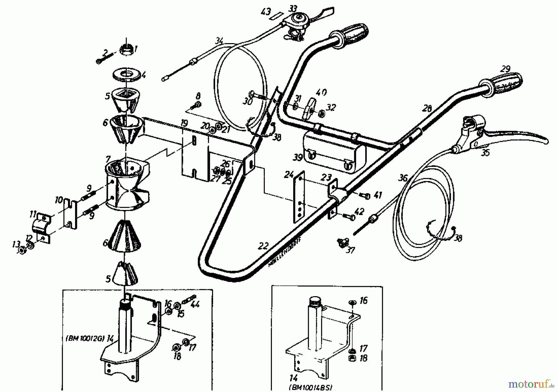  Gutbrod Balkenmäher BM 100-2/G 07507.02  (1985) Holm