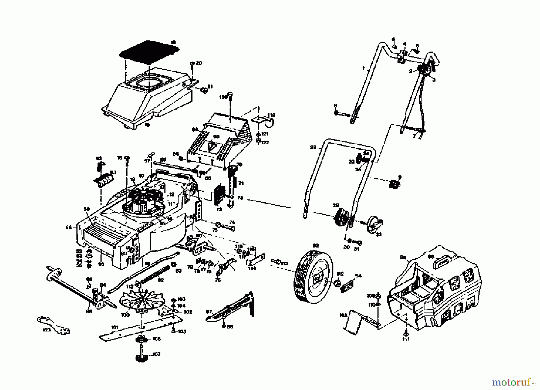  Gutbrod Elektromäher HE 40 L 02895.01  (1987) Grundgerät