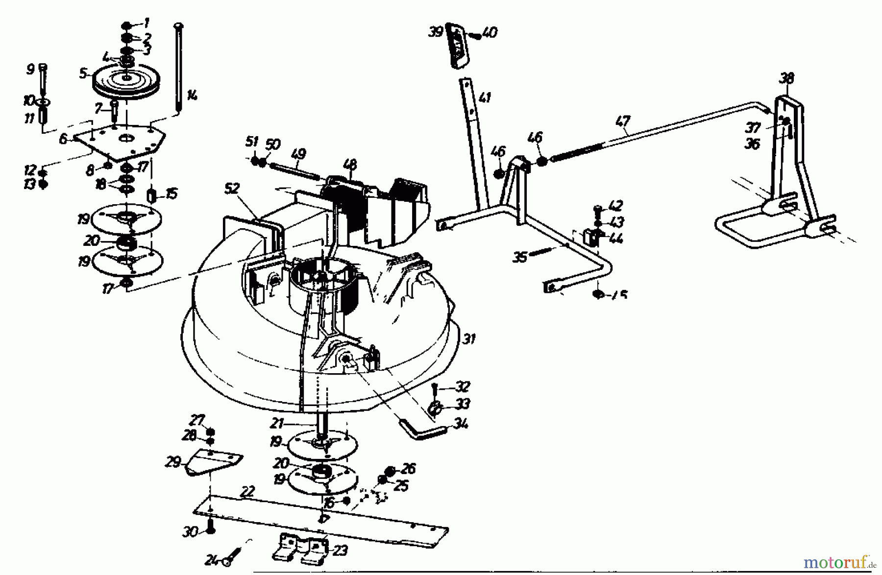  Golf Rasentraktoren SPIDER 170 SD 4 02840.01  (1988) Mähwerk 66cm