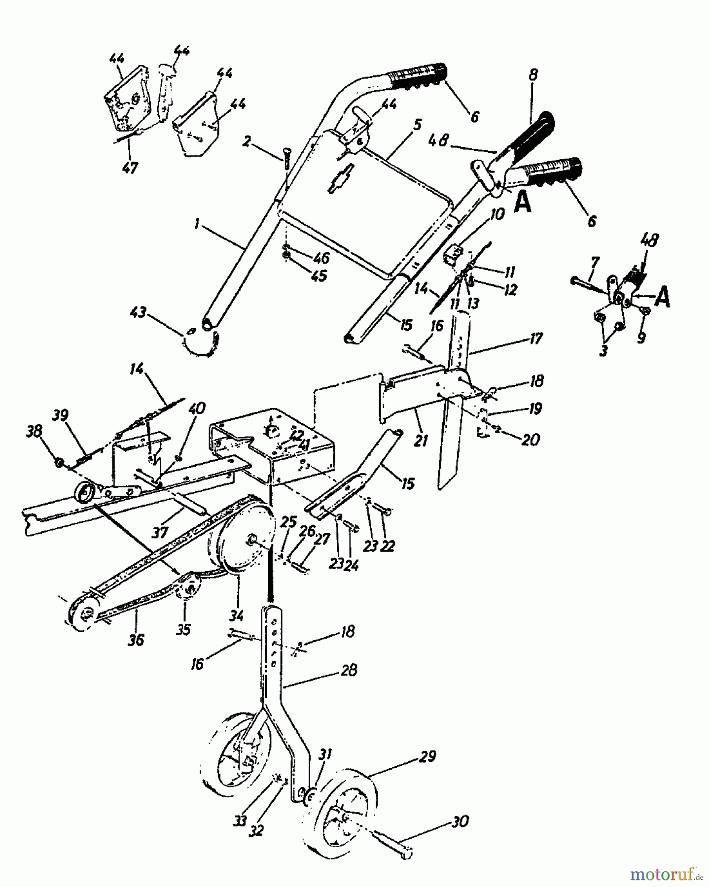 MTD Motorhacken GARTENTILLER 5 219-3200 (1990) Holm