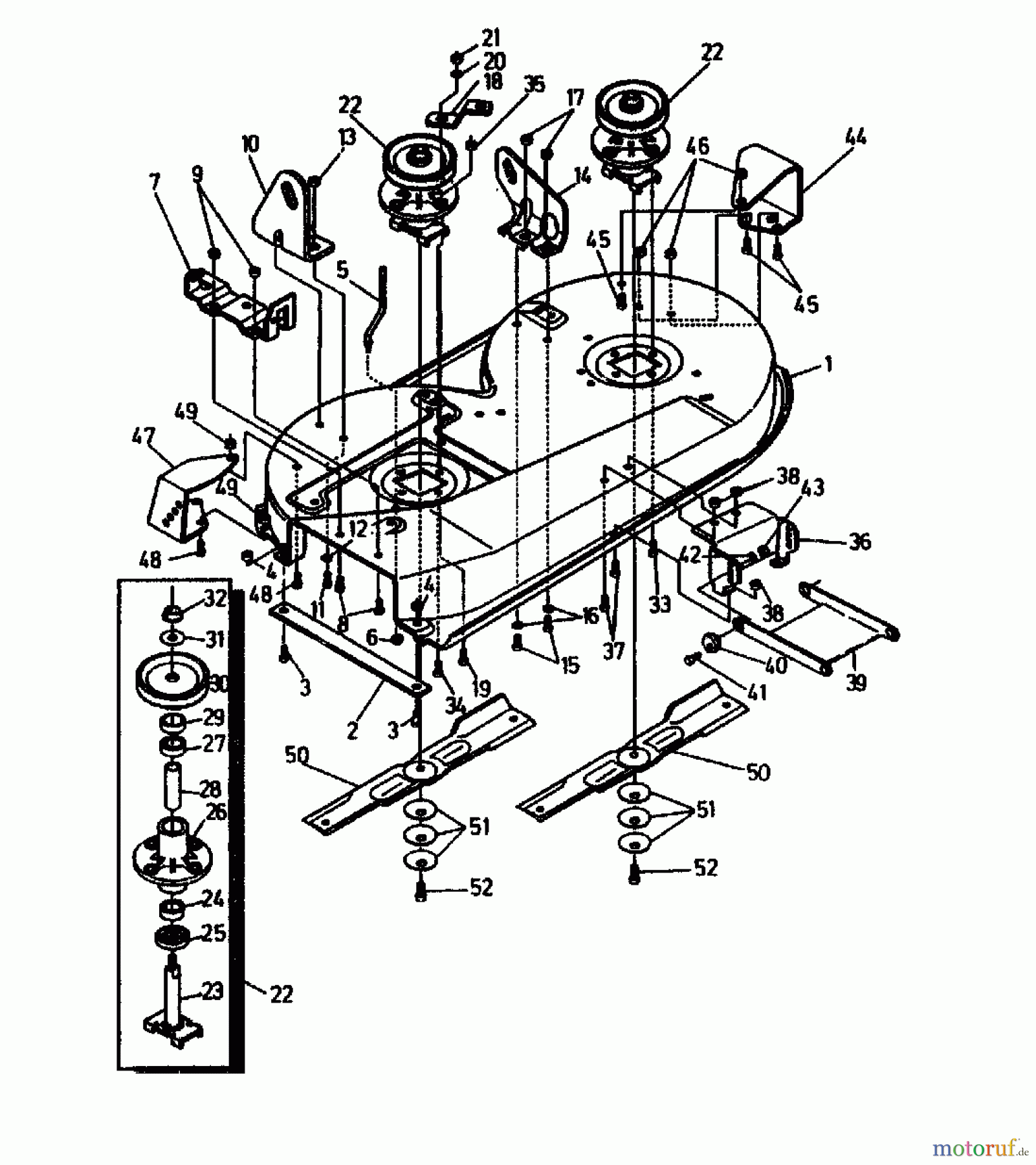 Gutbrod Rasentraktoren RSB 100-12 04015.02  (1991) Mähwerk 100cm