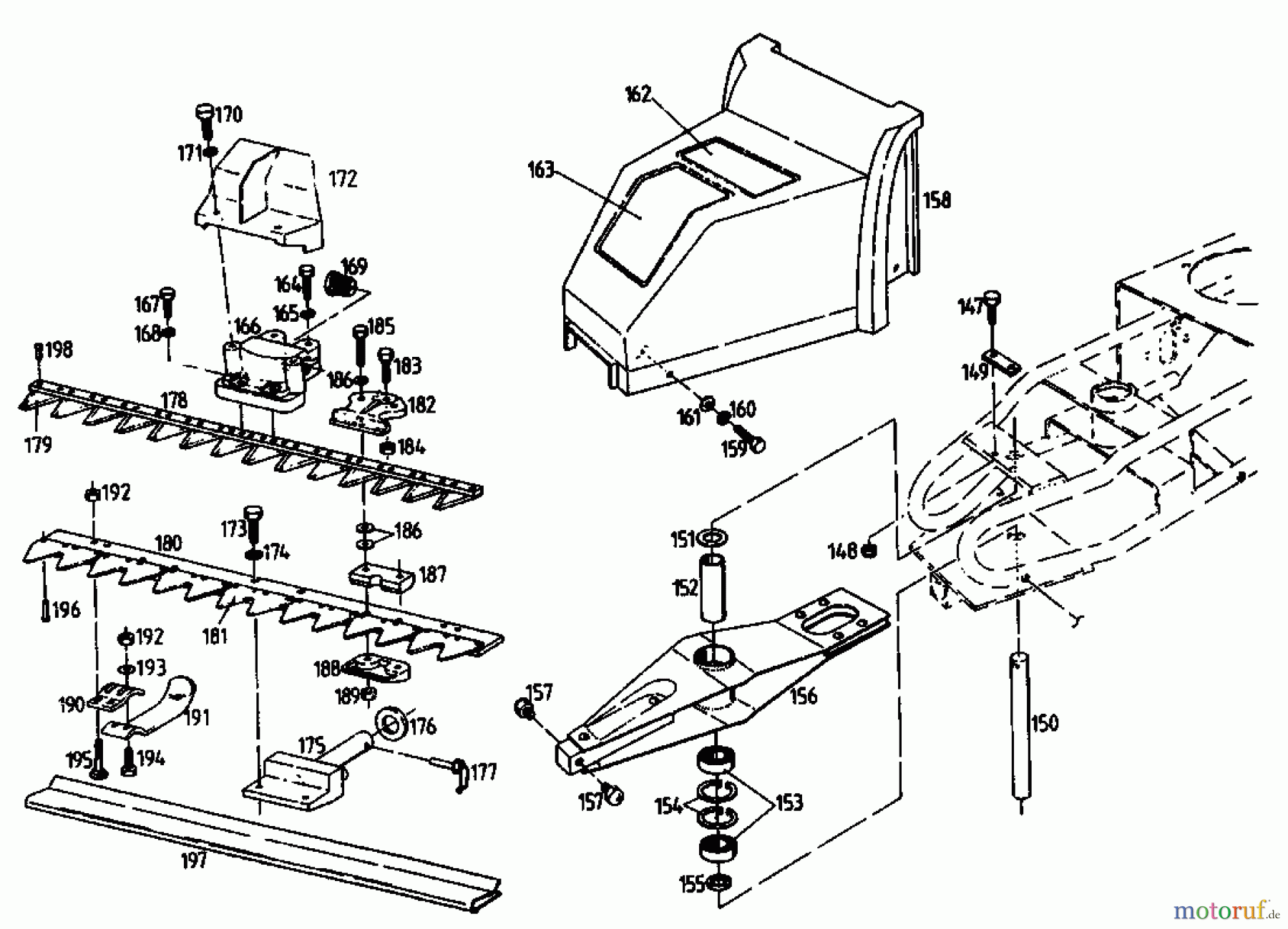  Gutbrod Balkenmäher BM 710 07515.03  (1994) Mähantrieb, Mähbalken