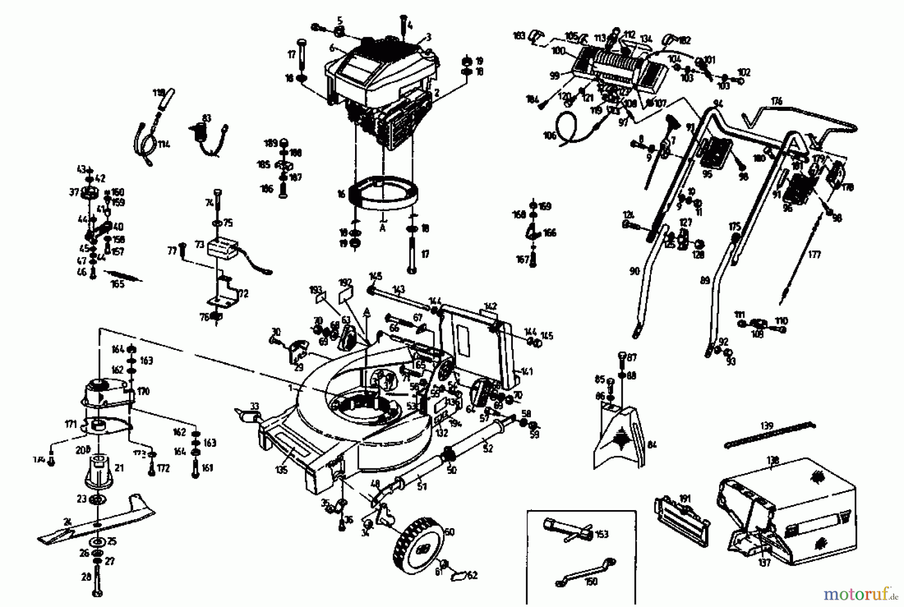 Gutbrod Motormäher mit Antrieb MH 454 RB 04006.07 (1994) Grundgerät