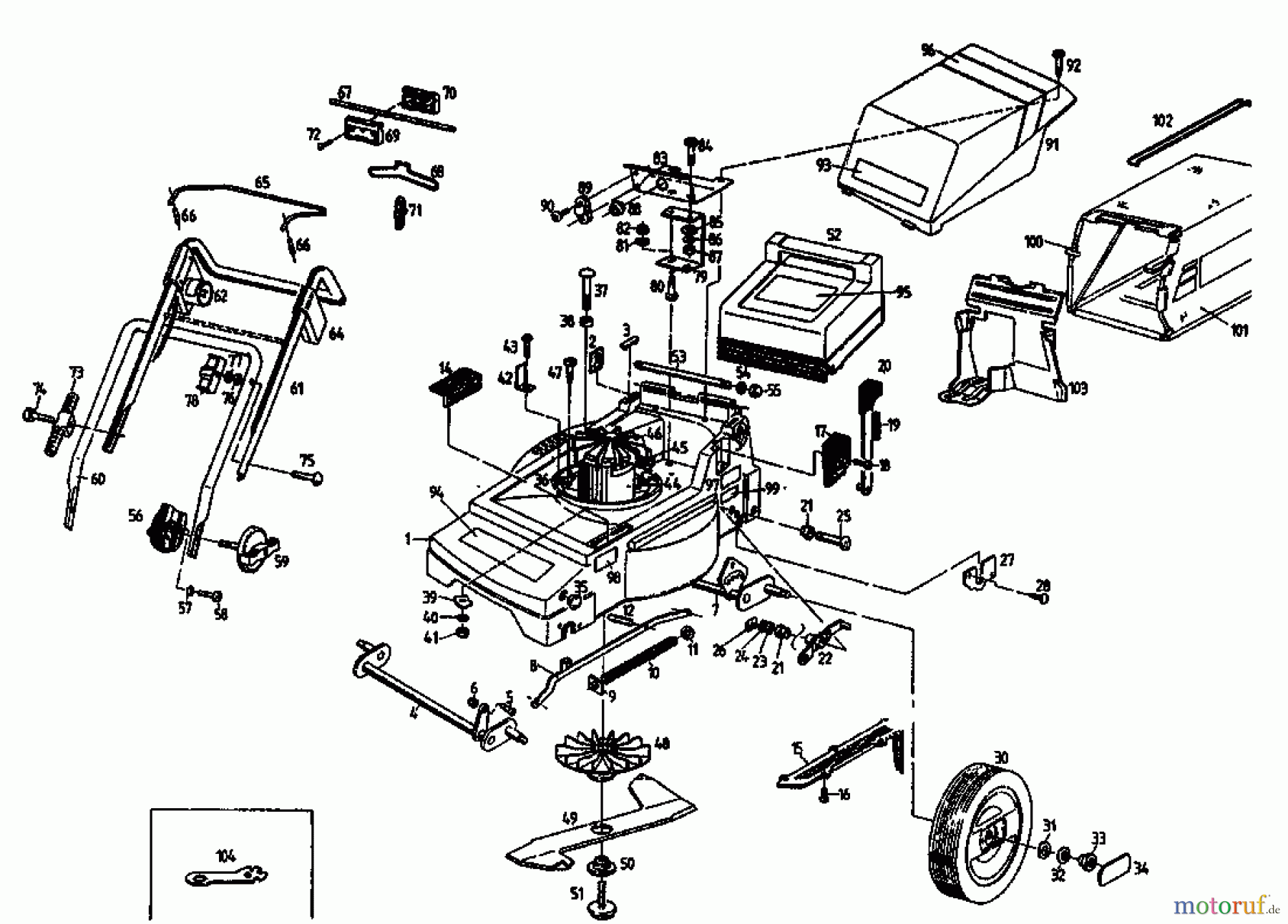  Gutbrod Elektromäher MHE 400 04019.01  (1994) Grundgerät