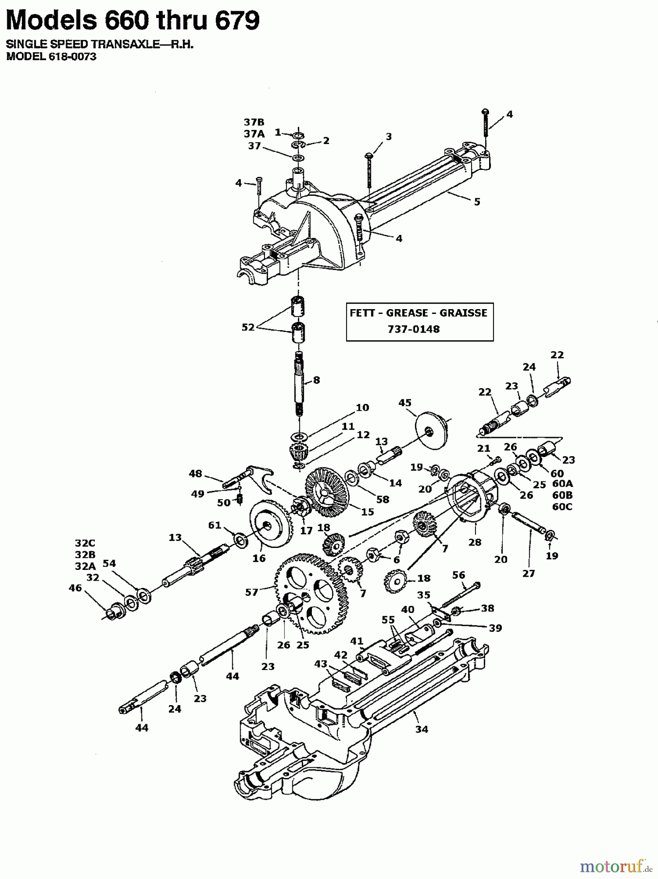  Raiffeisen Rasentraktoren 114 N 134S671G628  (1994) Getriebe