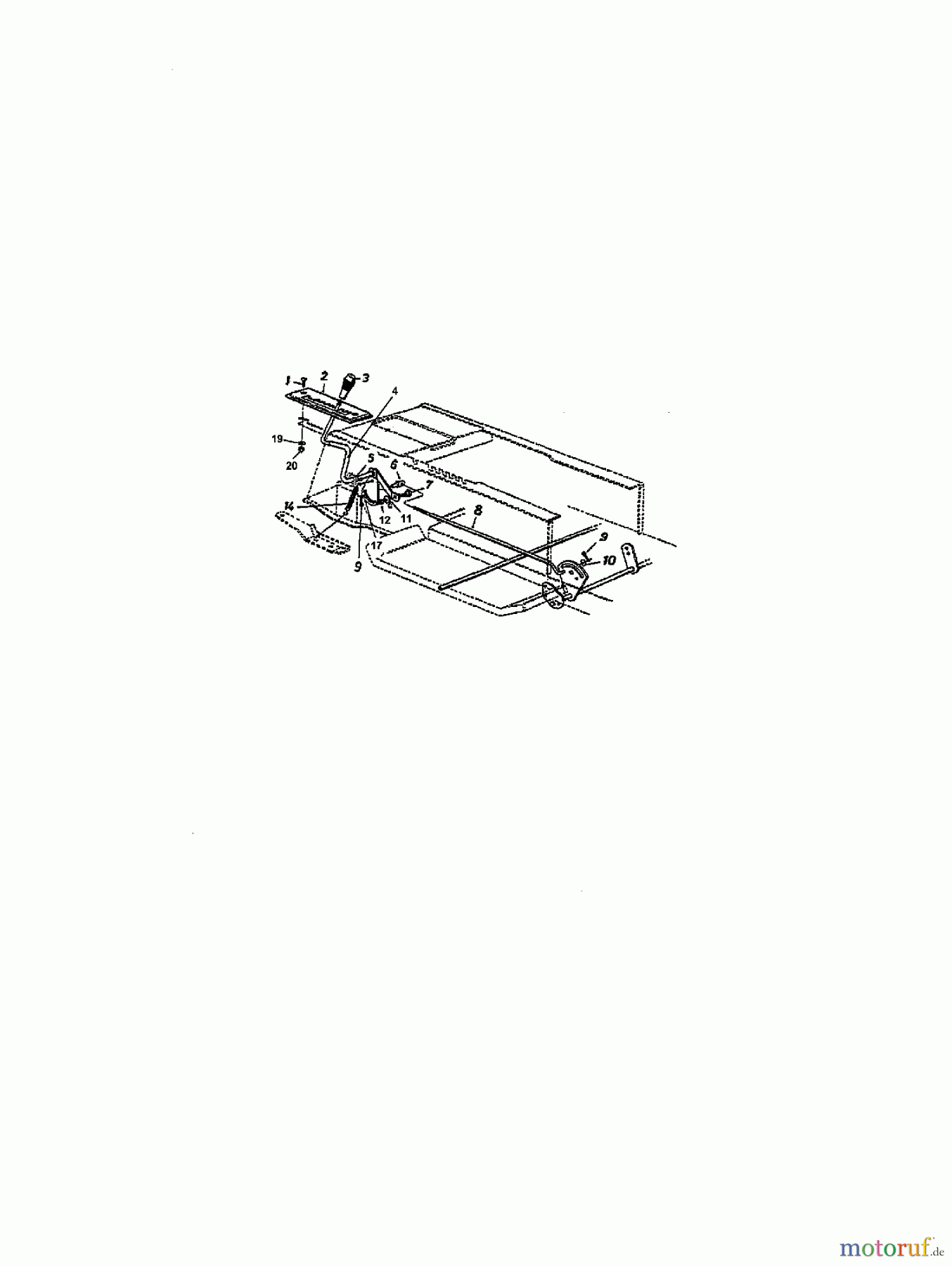  Agria Rasentraktoren 4600/96 135K679F609  (1995) Schalthebel