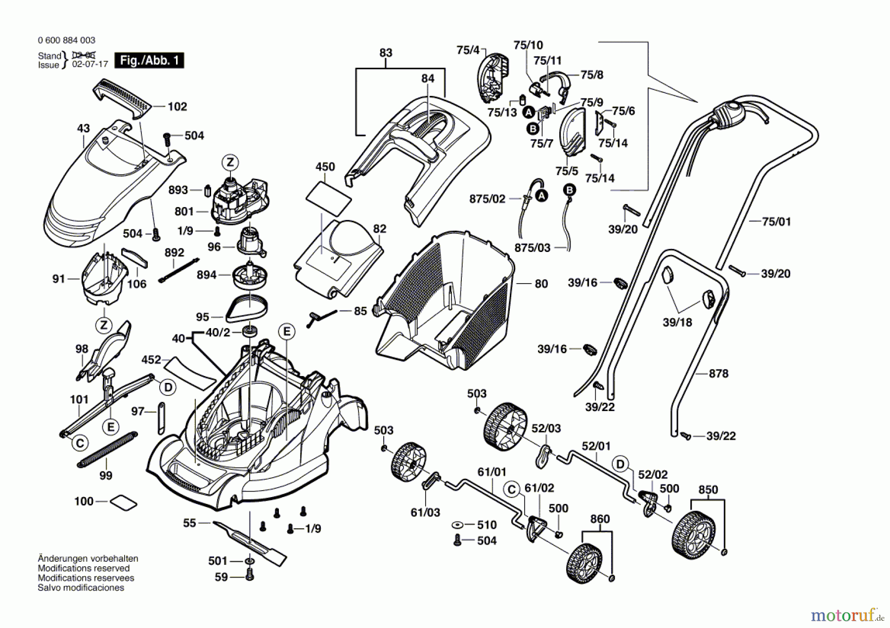  Bosch Gartengeräte Rasenmäher ROTAK 34 Seite 1