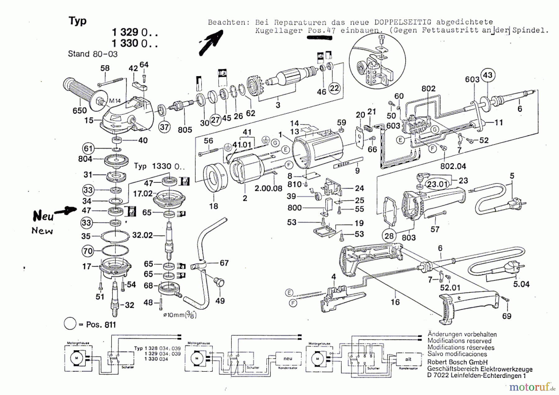  Bosch Werkzeug Winkelschleifer ---- Seite 1