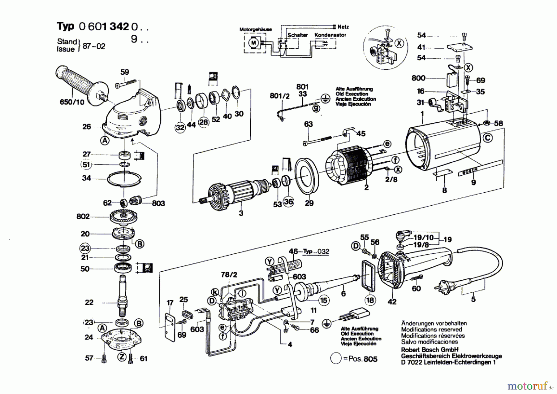  Bosch Werkzeug Winkelschleifer ---- Seite 1