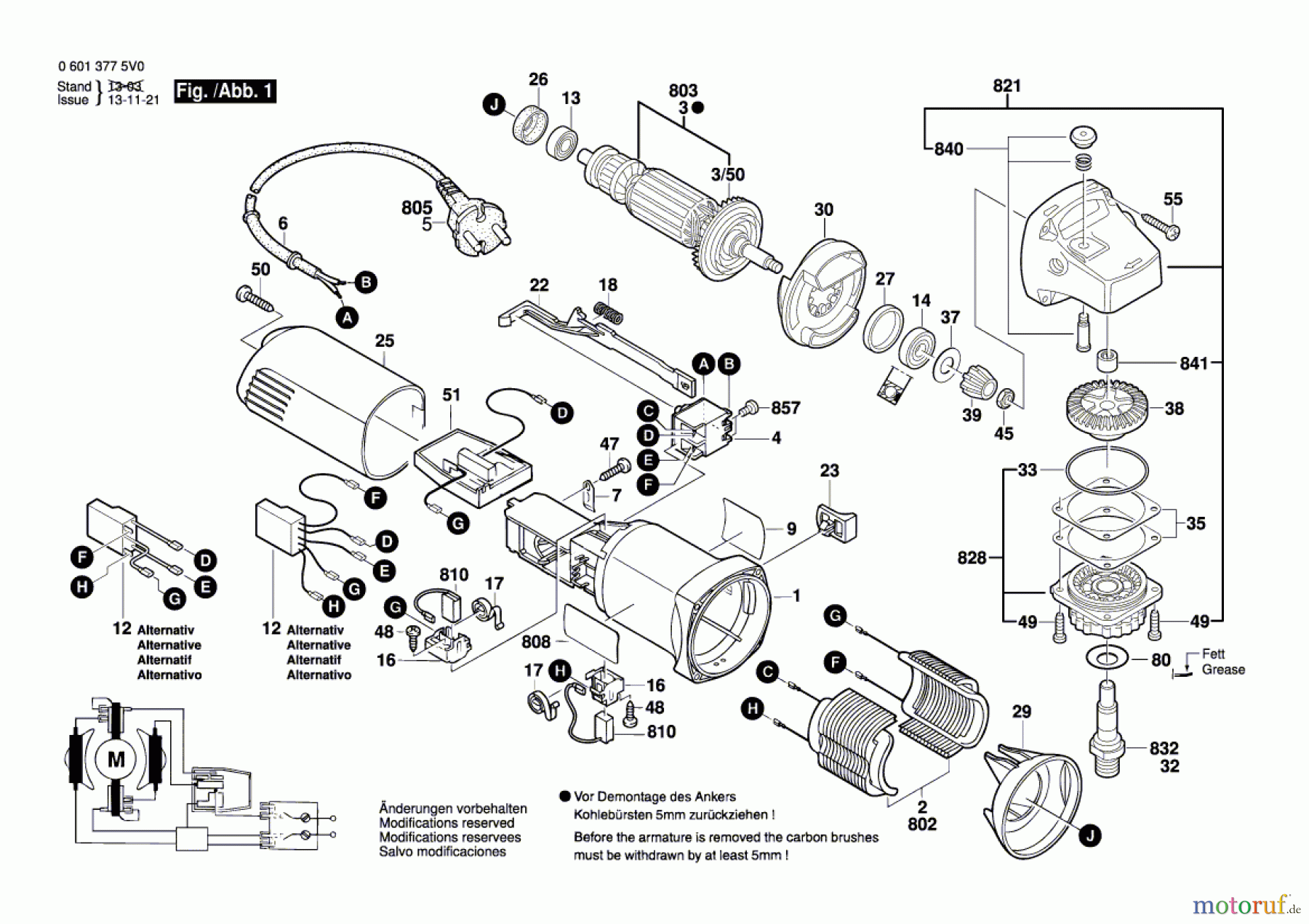  Bosch Werkzeug Winkelschleifer GWS 780 C Seite 1