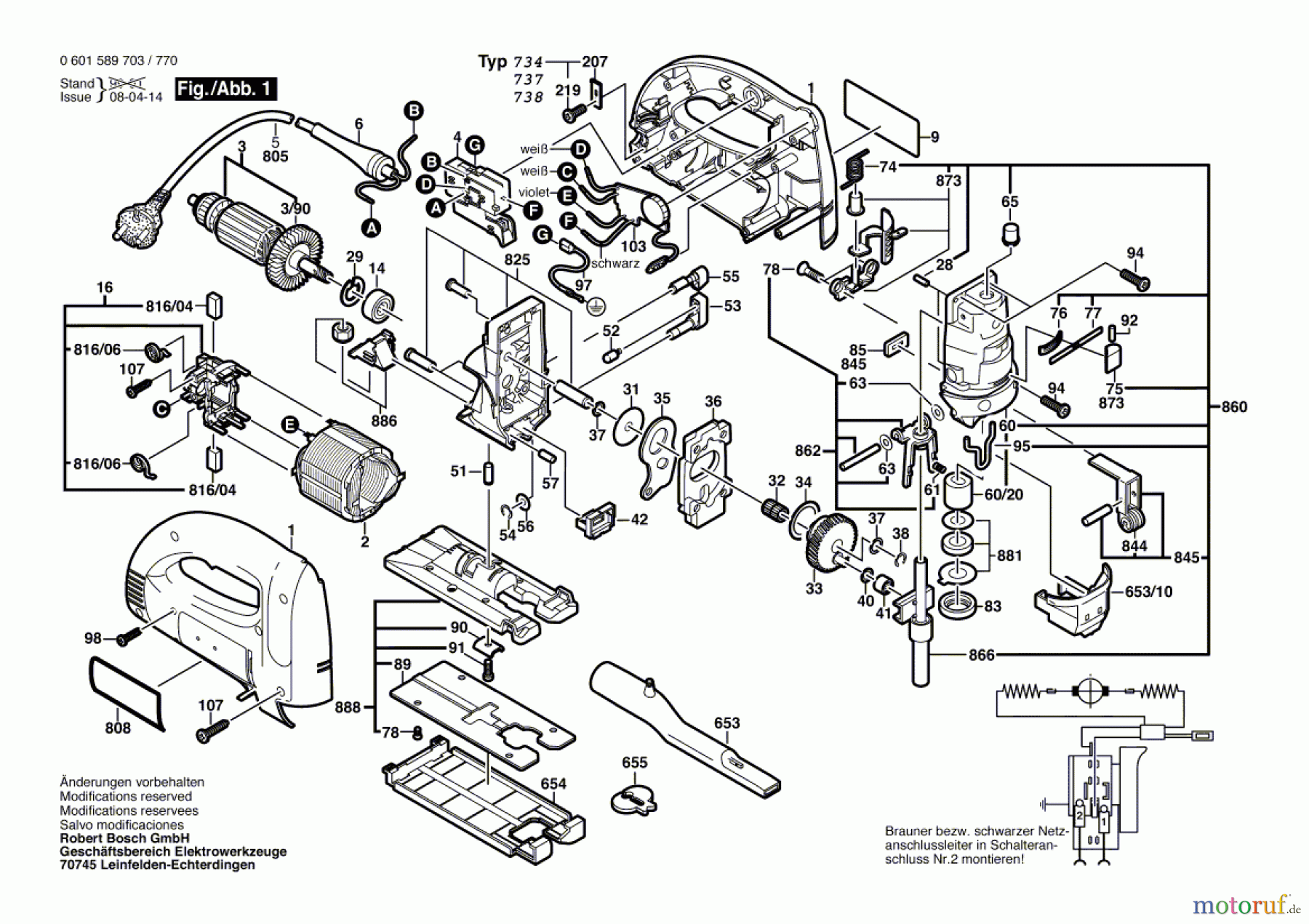  Bosch Werkzeug Stichsäge GST 100 BCE Seite 1