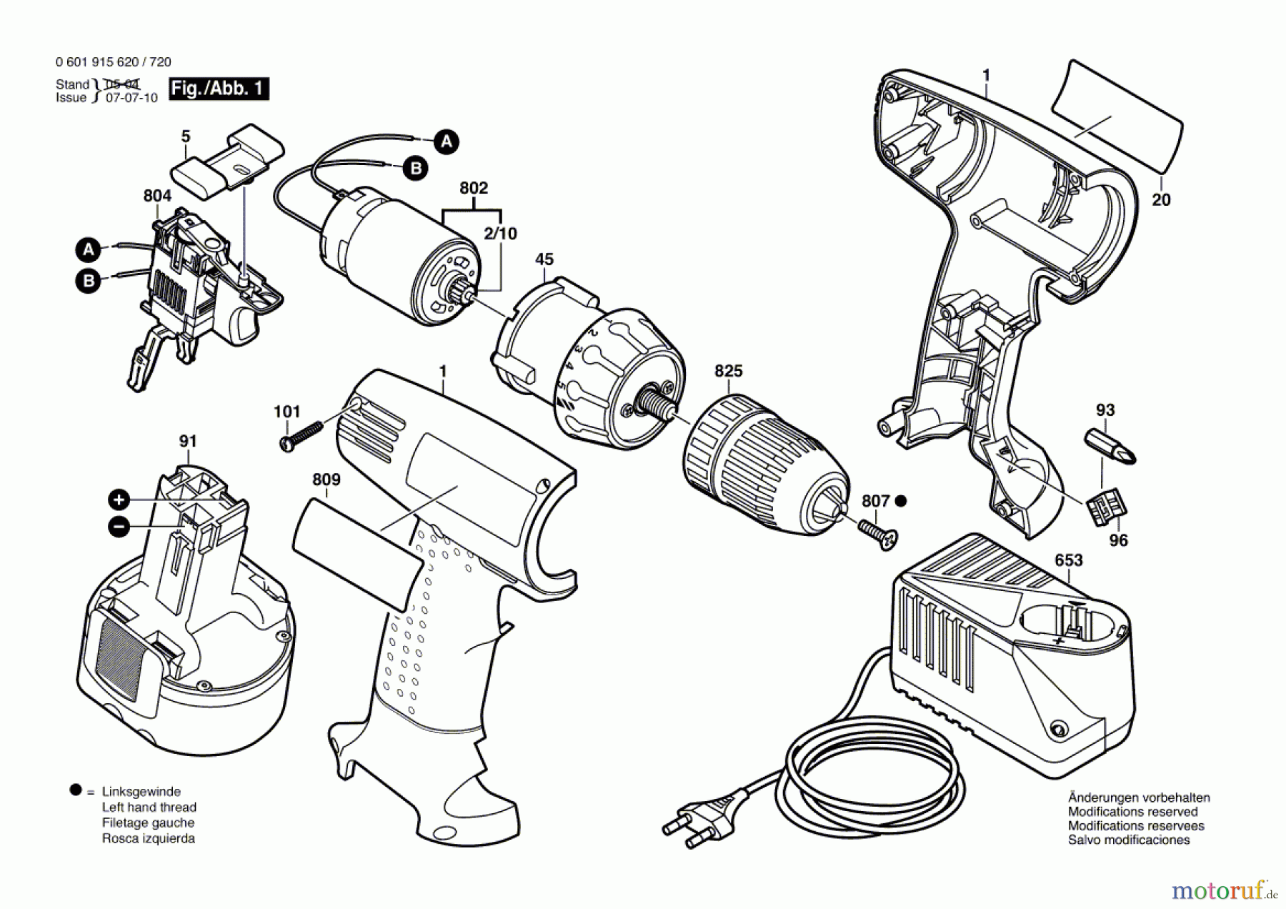  Bosch Akku Werkzeug Akku-Bohrschrauber GSR 9,6 V Seite 1