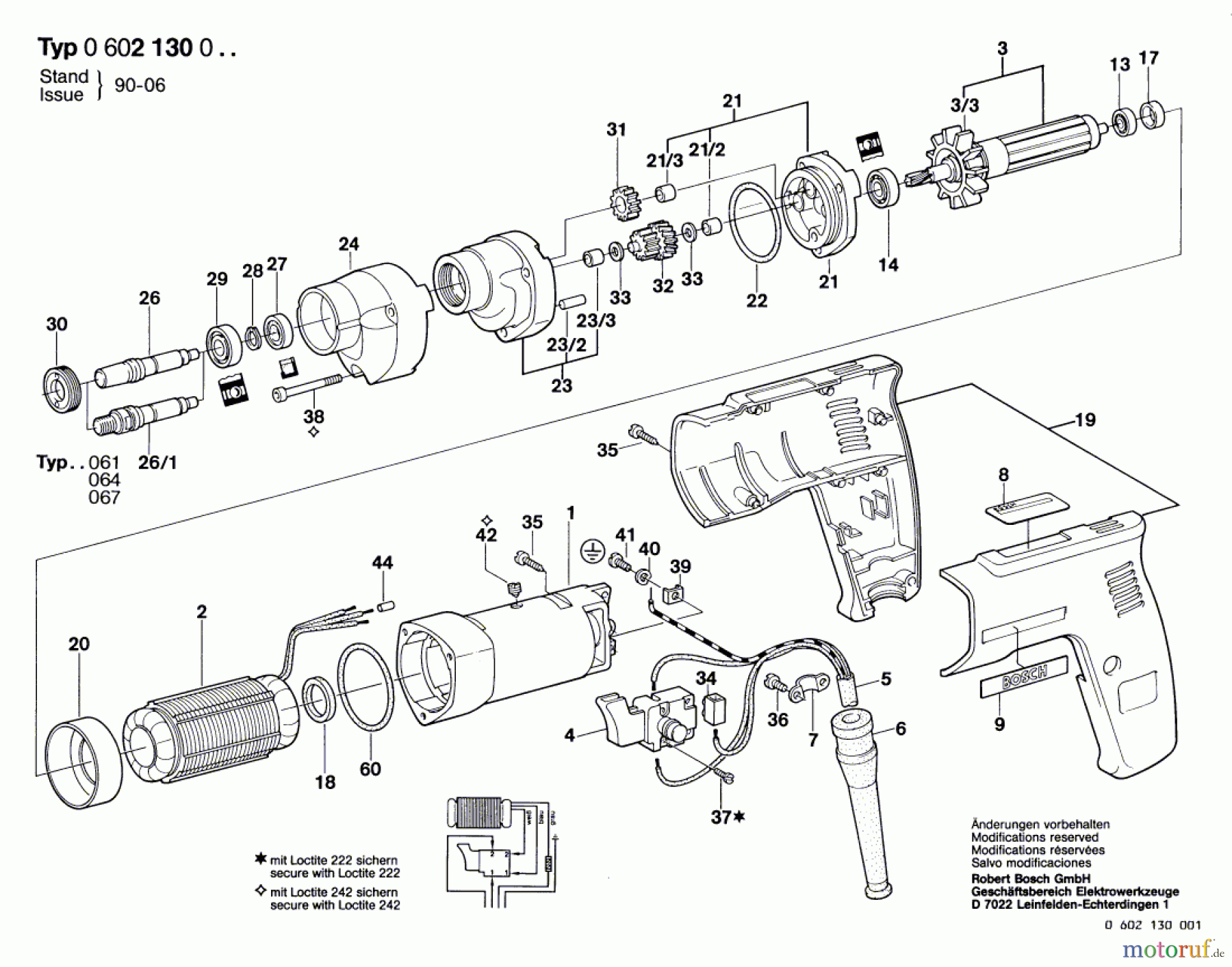  Bosch Werkzeug Hf-Bohrmaschine ---- Seite 1