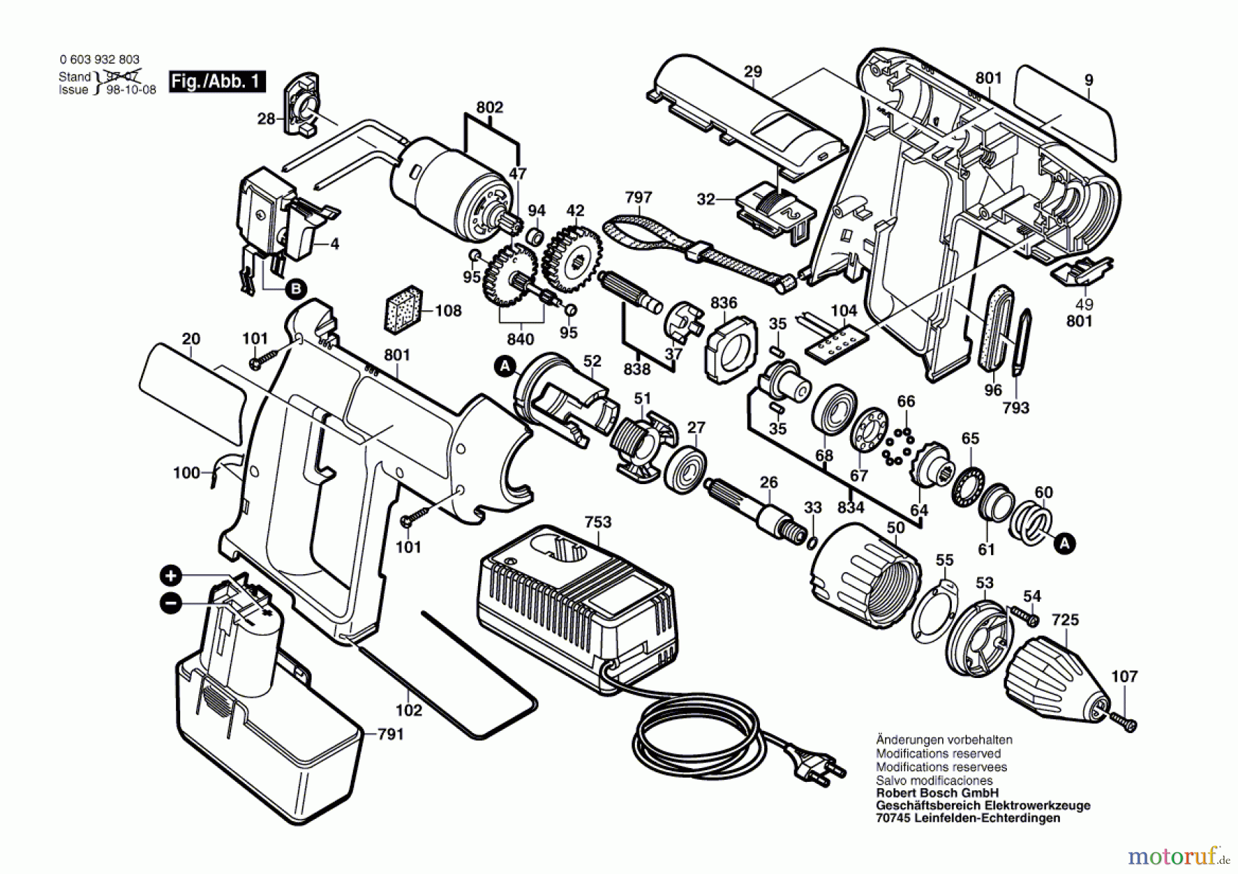 Bosch Akku Werkzeug Akku-Schrauber PSR 9,6 VES-2 Seite 1