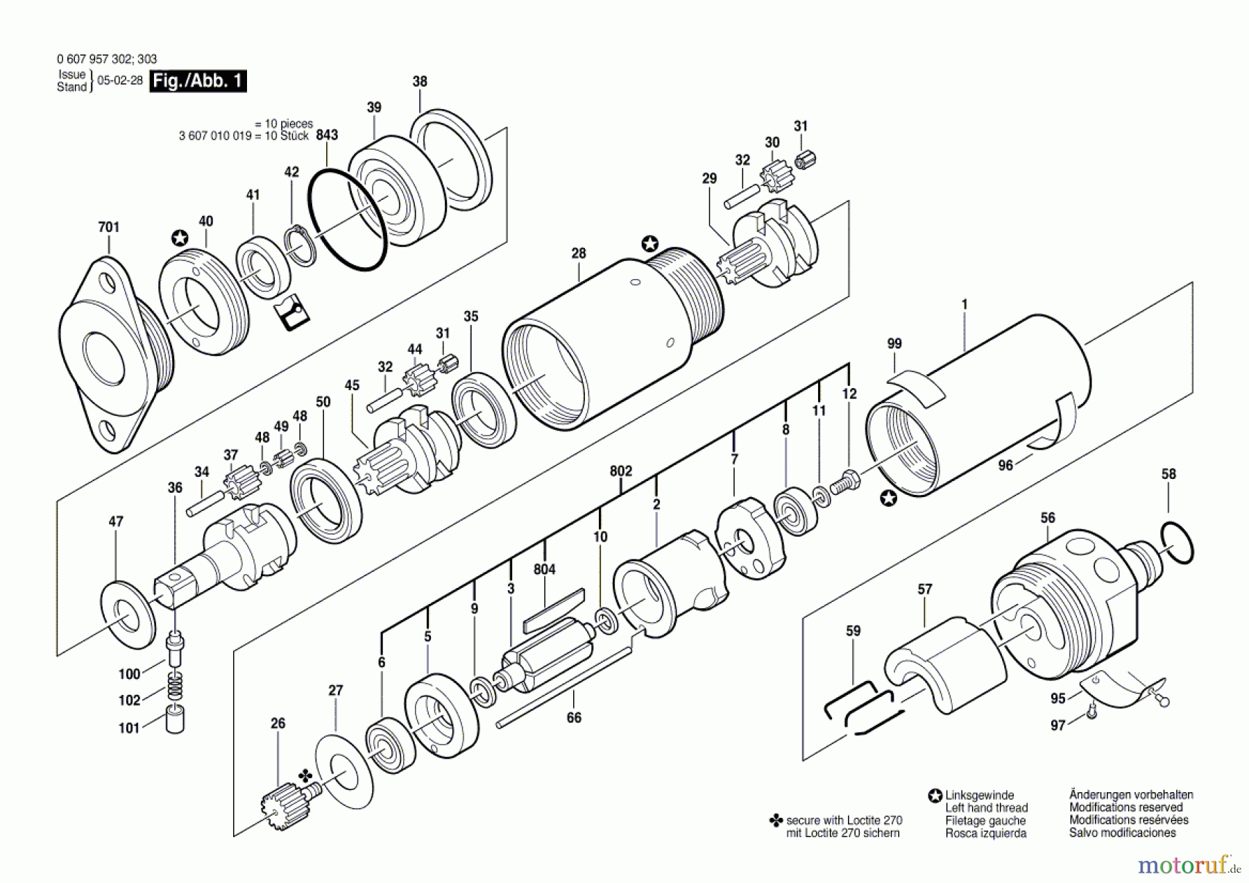  Bosch Werkzeug Einbaumotor 740 WATT-SERIE Seite 1