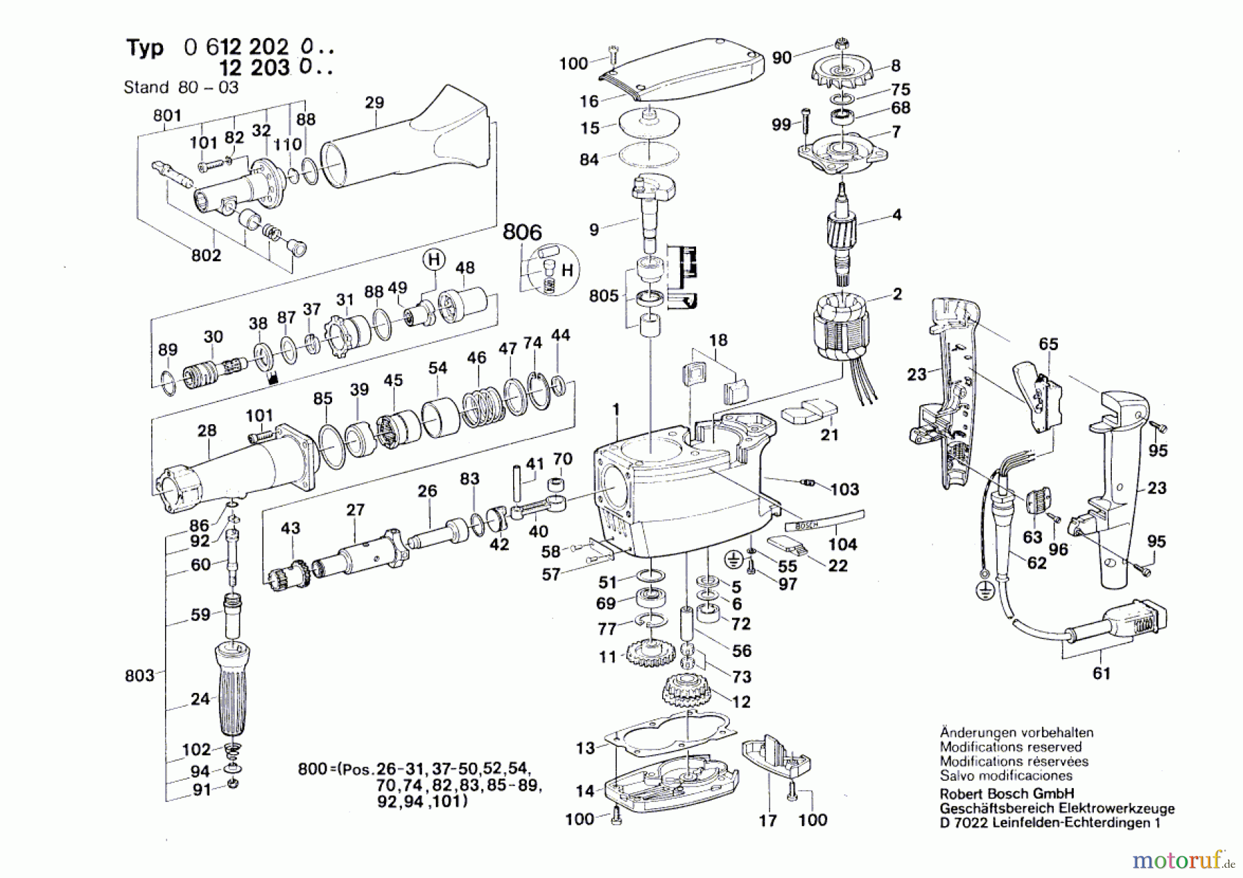  Bosch Werkzeug Bohrhammer ---- Seite 1