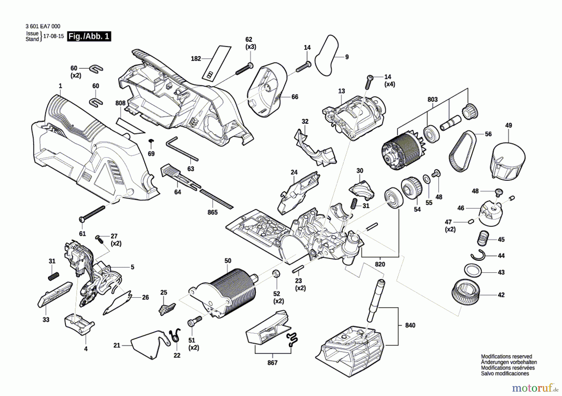  Bosch Werkzeug Handhobel GHO 12V-20 Seite 1