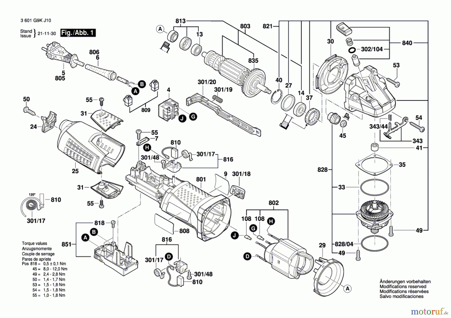  Bosch Werkzeug Winkelschleifer CG 13-150 Seite 1