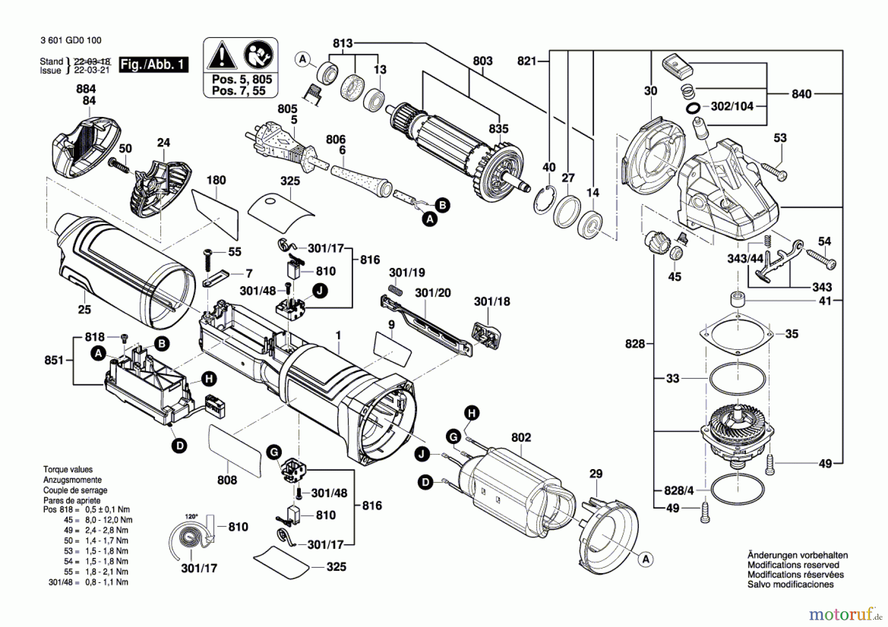  Bosch Werkzeug Winkelschleifer GWS 14-125 S Seite 1