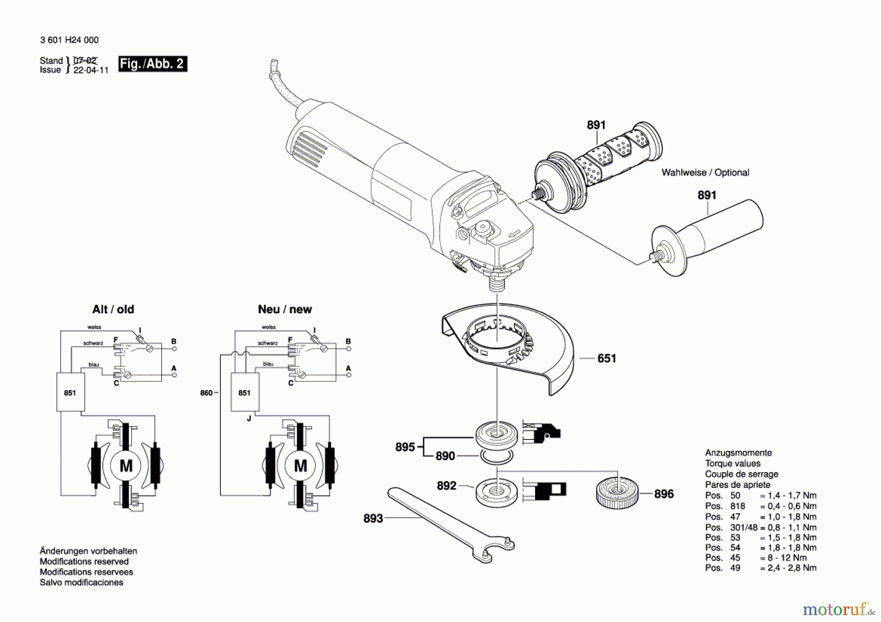  Bosch Werkzeug Winkelschleifer GWS 14-125 CI Seite 2