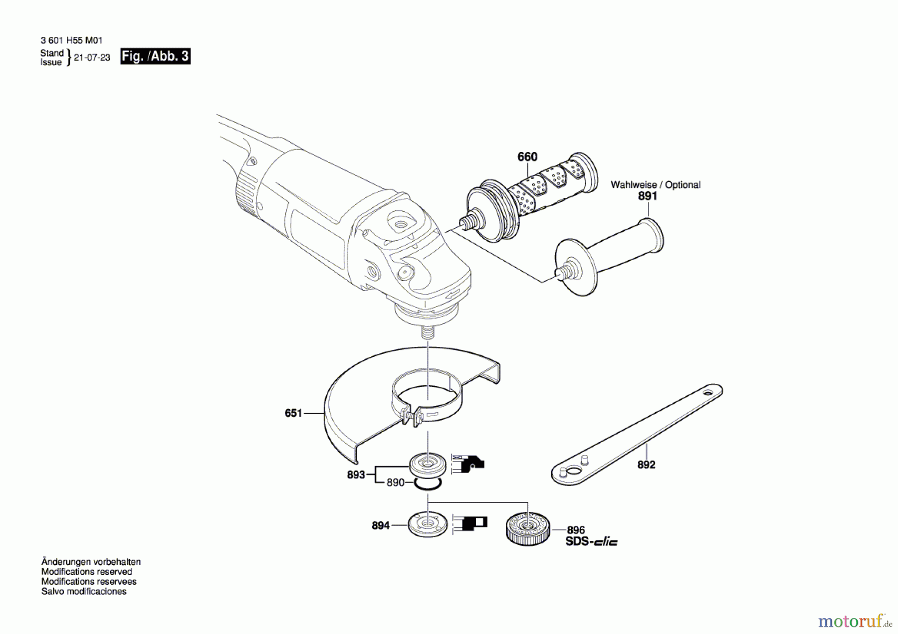  Bosch Werkzeug Winkelschleifer GWS 26-180 JH Seite 3