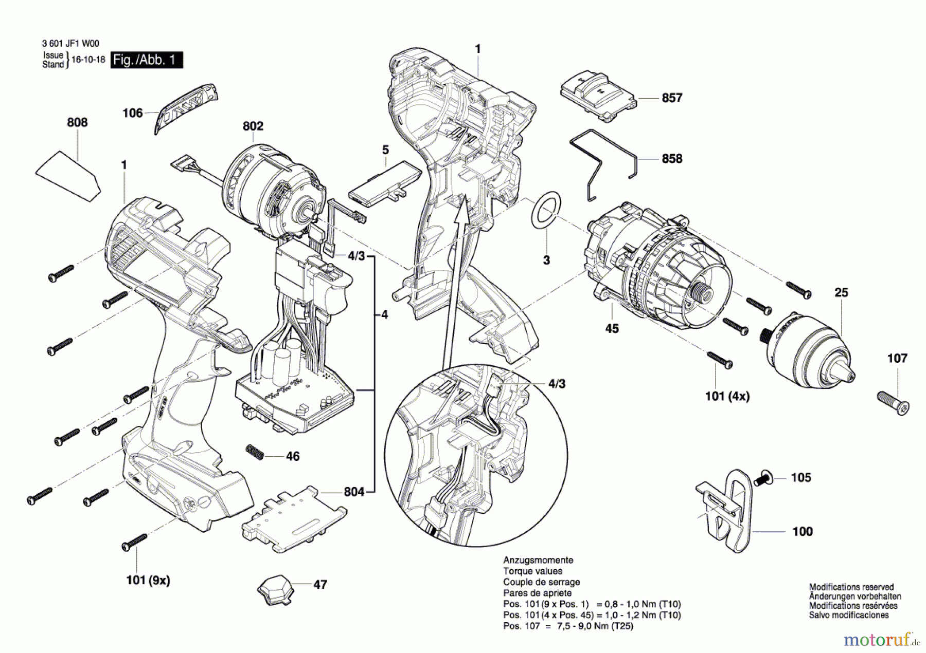  Bosch Akku Werkzeug Akku-Bohrschrauber BS 18-A EC POWER Seite 1