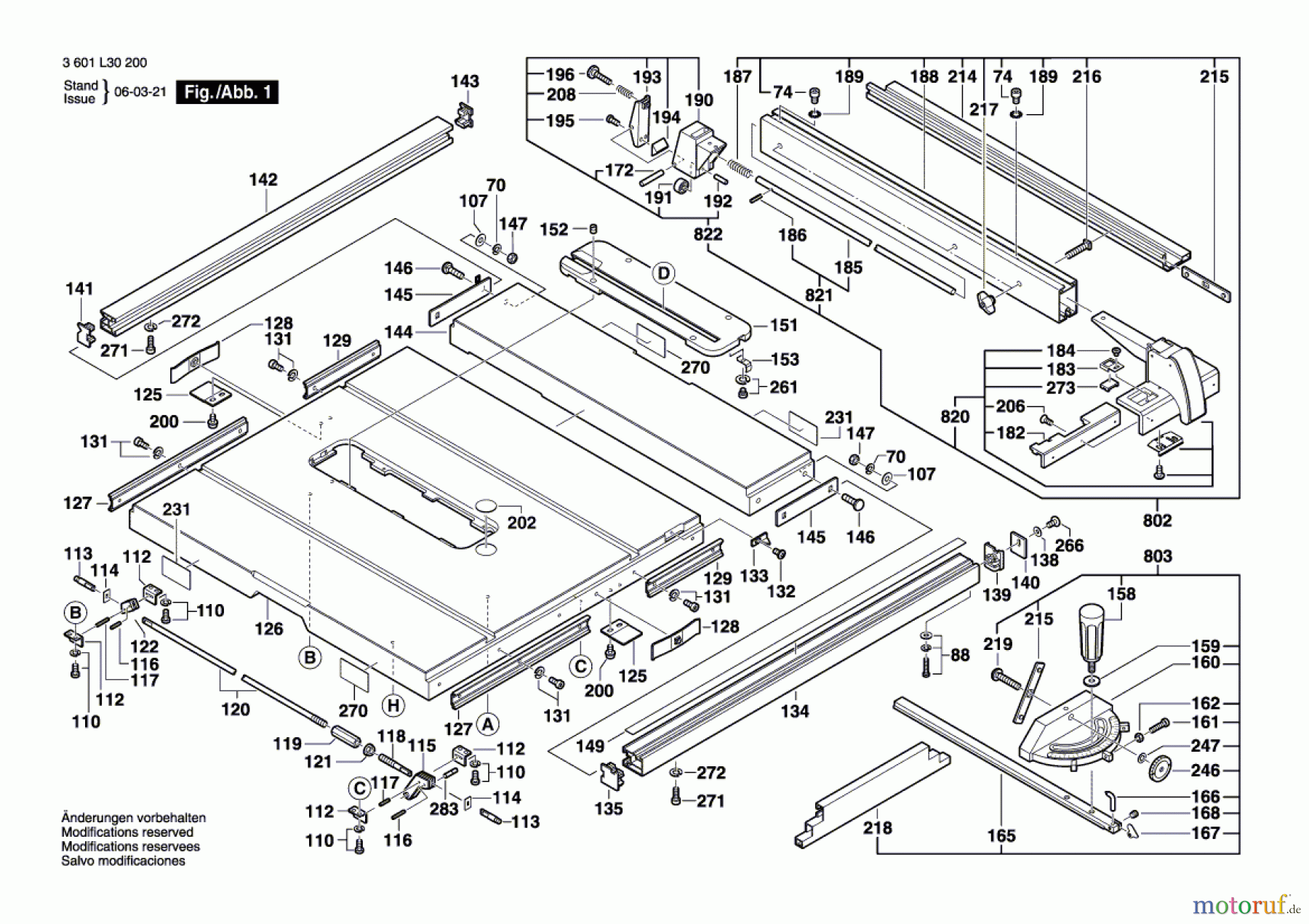  Bosch Werkzeug Tischkreissäge GTS 10 Seite 1