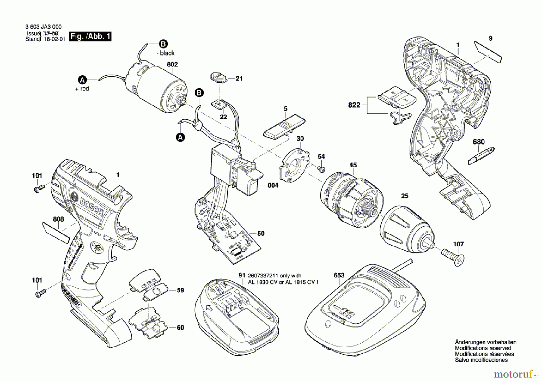  Bosch Akku Werkzeug Akku-Bohrschrauber PSR 1800 LI-2 Seite 1