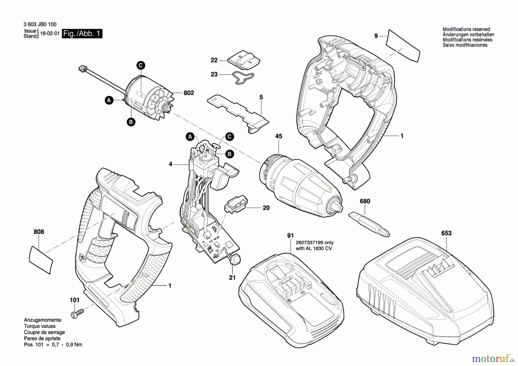  Bosch Akku Werkzeug Akku-Bohrschrauber PSR 18 LI-2 Ergo Seite 1