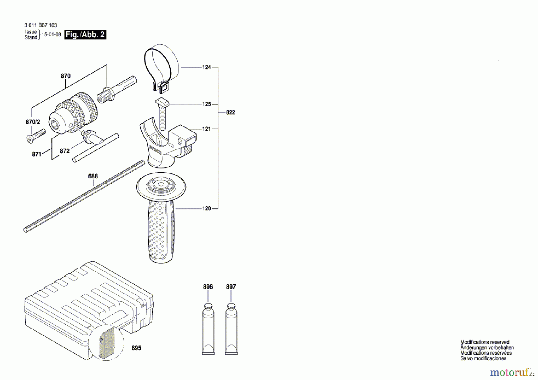  Bosch Werkzeug Bohrhammer GBH 2-25 DV Seite 2