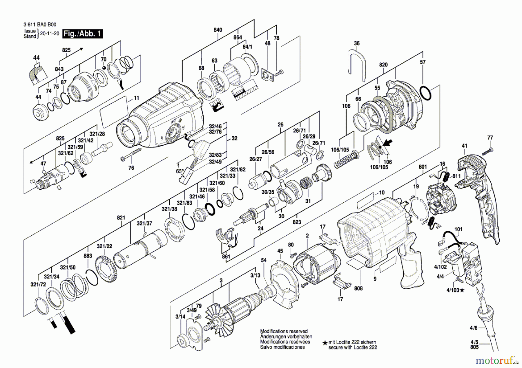  Bosch Werkzeug Bohrhammer BHD-2-24 Seite 1