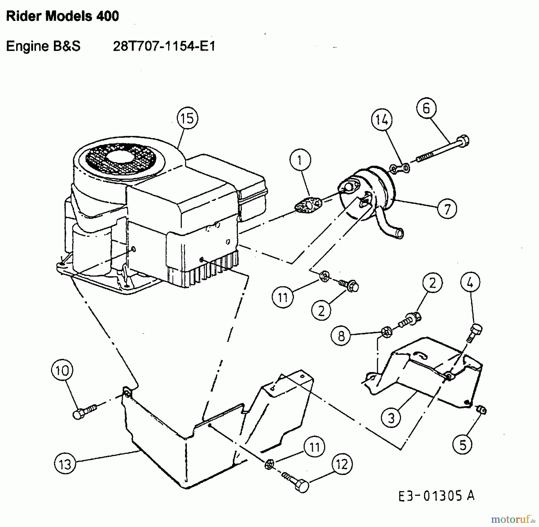  MTD Rasentraktoren RH 155/92 B 13AA458E678  (2003) Motorzubehör